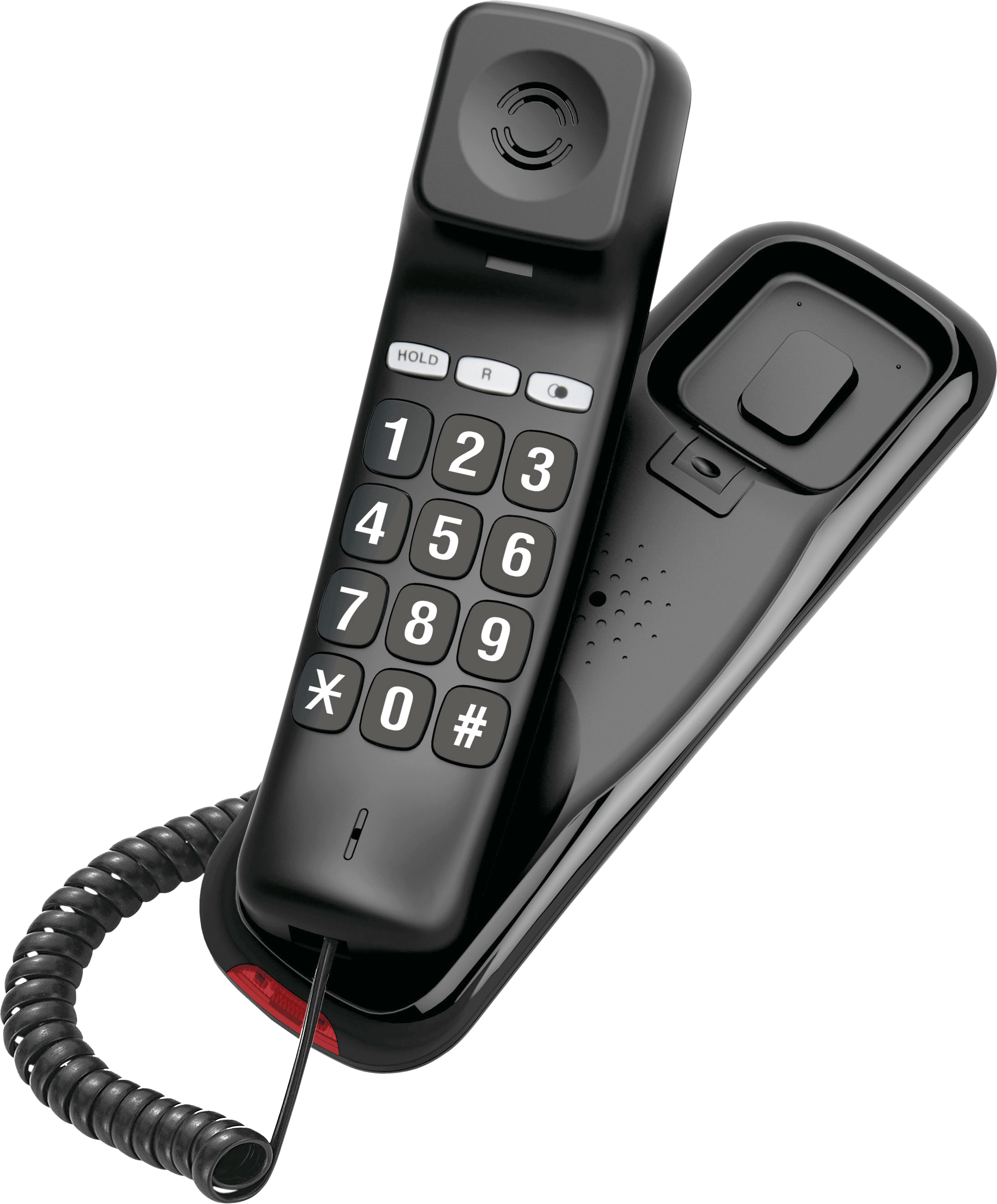 Olympia 4510 - Analoges Telefon - Kabelgebundenes Mobilteil - Schwarz - Rot, Ansicht 2