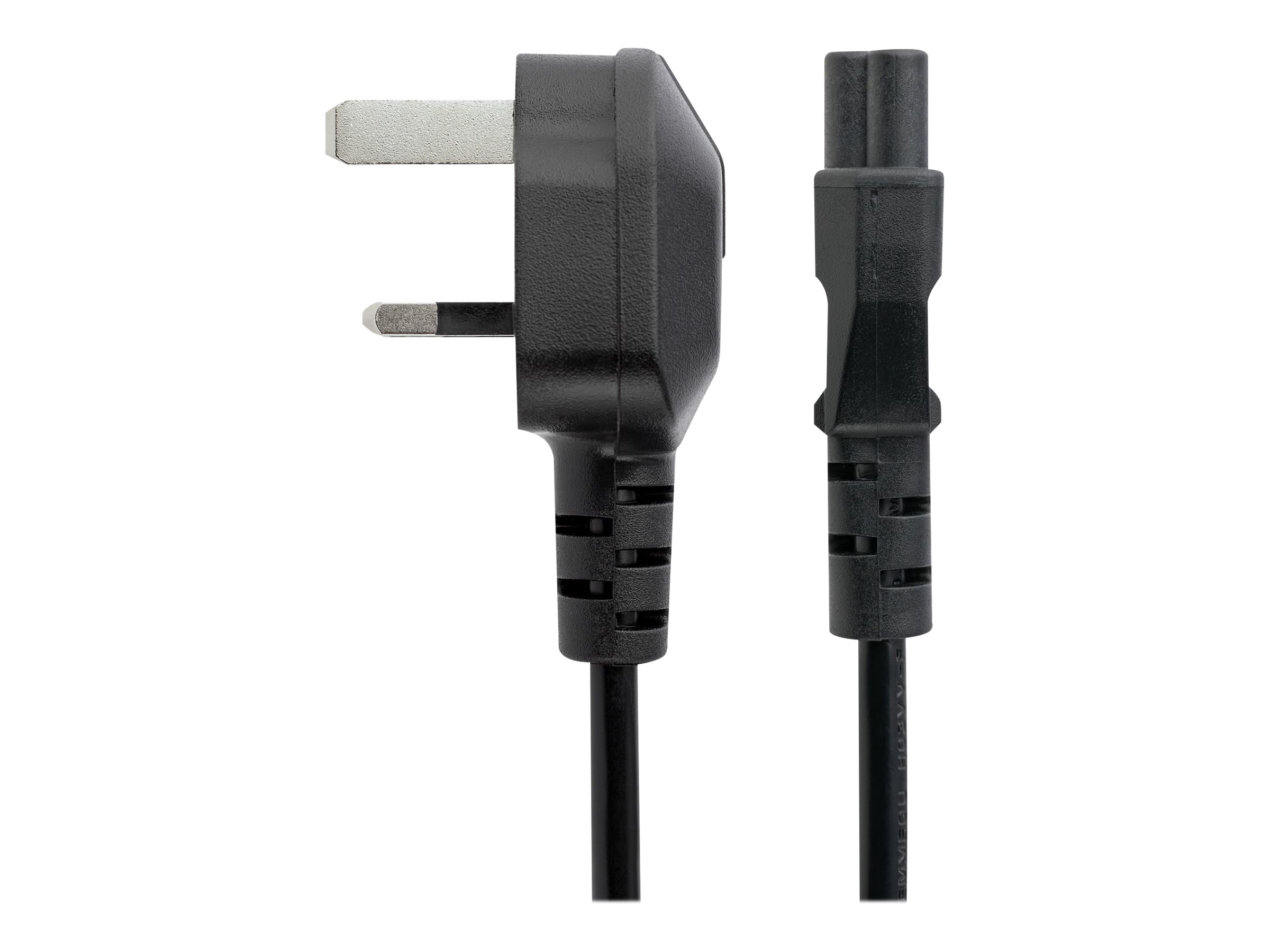 StarTech.com 1 m GB Laptop Ladekabel,  BS 1363 auf C5, 2,5A 250V, 18AWG, Notebook / Laptop Ersatzstromkabel, UK Laptop Netzteil Stromkabel, Kleeblatt/Mickey Mouse Netzkabel (PXTNB3SUK1M)