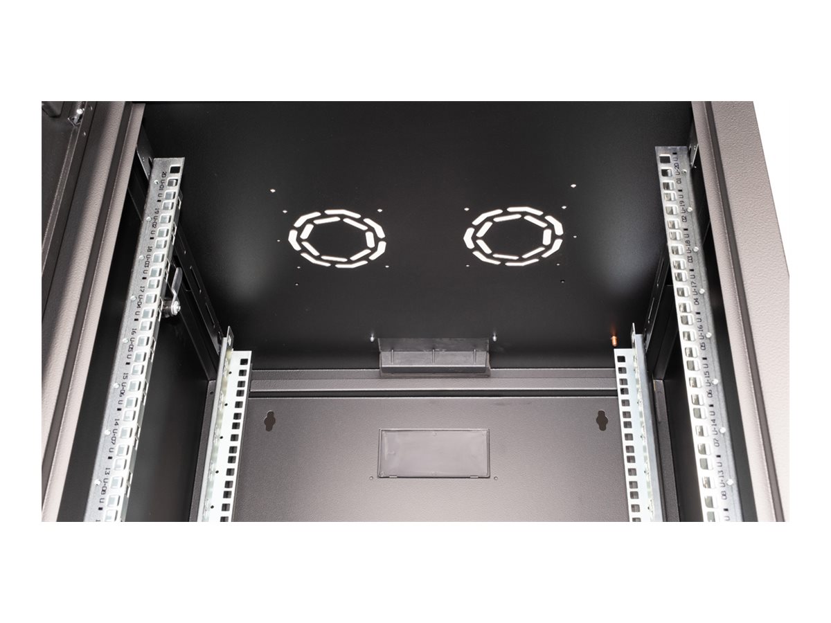 ROLINE 19 Zoll Wandgehäuse Pro 20 HE 600x600 BxT schwarz - Wandgehäuse, Ansicht 3