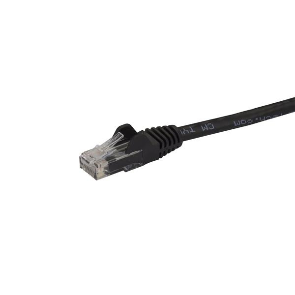 StarTech.com Cat6 Gigabit Patchkabel Snagless mit RJ45 UTP 10m in Schwarz, Ansicht 4