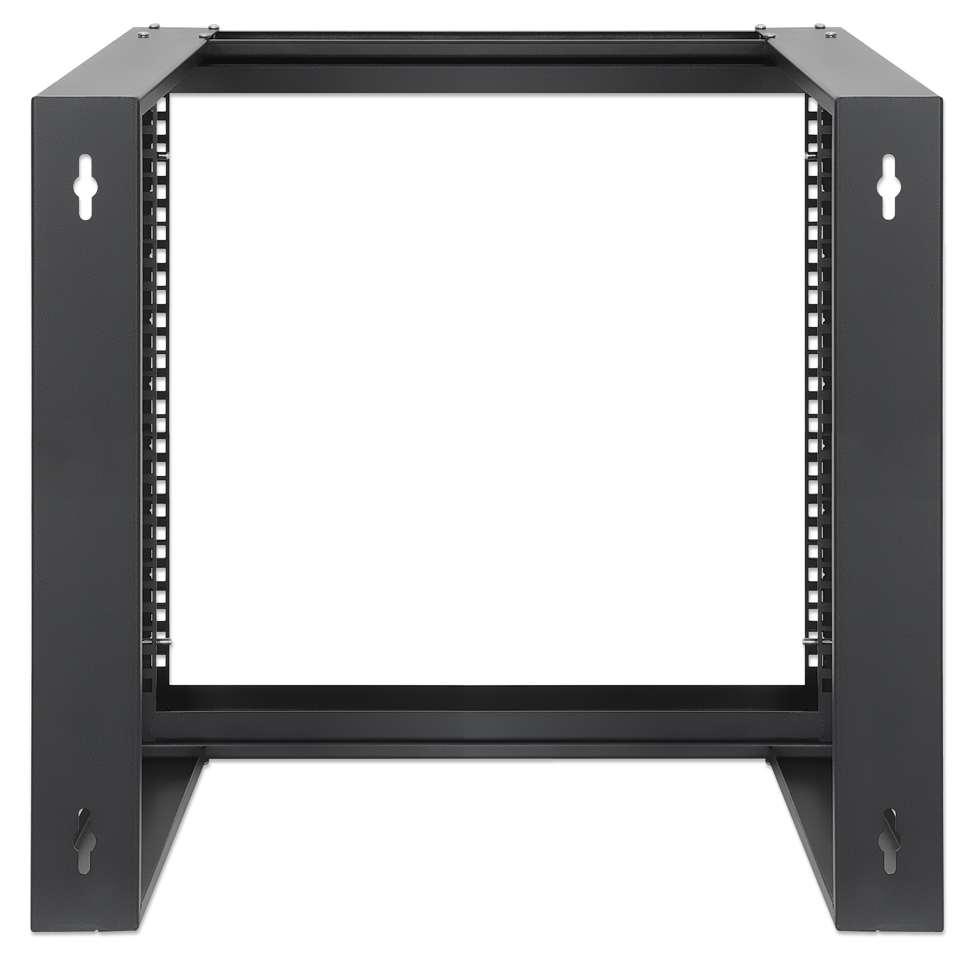 Intellinet Schrank offener Rahmen - front-hinged swing frame - 2 Pfosten - geeignet für Wandmontage - Schwarz, Ansicht 2