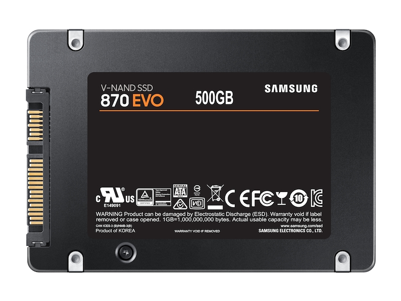 Samsung 870 EVO MZ-77E500B - SSD - verschlüsselt - 500 GB - intern - 2.5 (6.4 cm), Ansicht 2