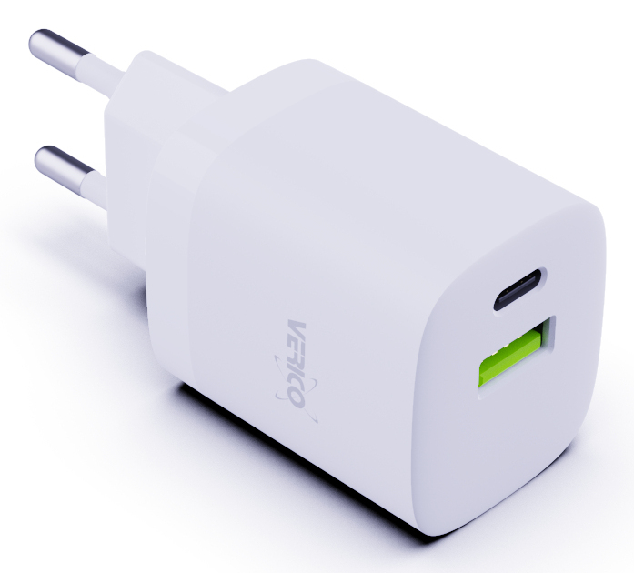 Verico Ladegerät Mojo GaN 30W PD 2-Port USB-A & USB-C WH retail, Ansicht 3