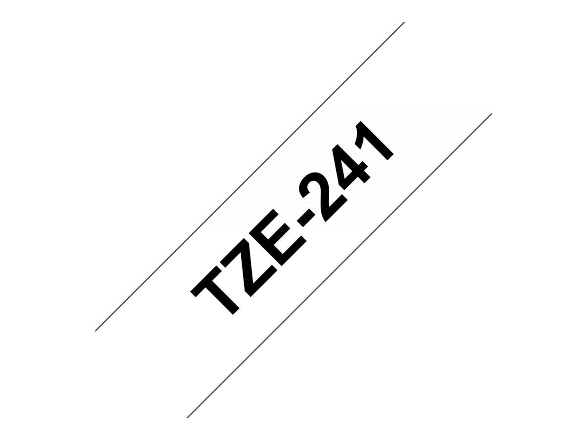 Brother TZe-241 - Standard-Klebstoff - Schwarz auf Weiß - Rolle (1,8 cm x 8 m), Ansicht 3