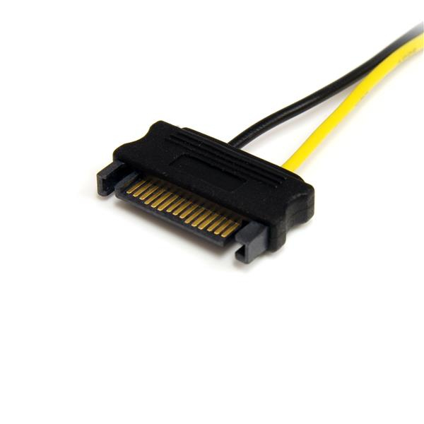 StarTech.com 15cm SATA Strom auf 8 pin PCI Express Grafikkarten Stromkabel - PCIe Y-Kabel Adapter - Stromkabel, Ansicht 4