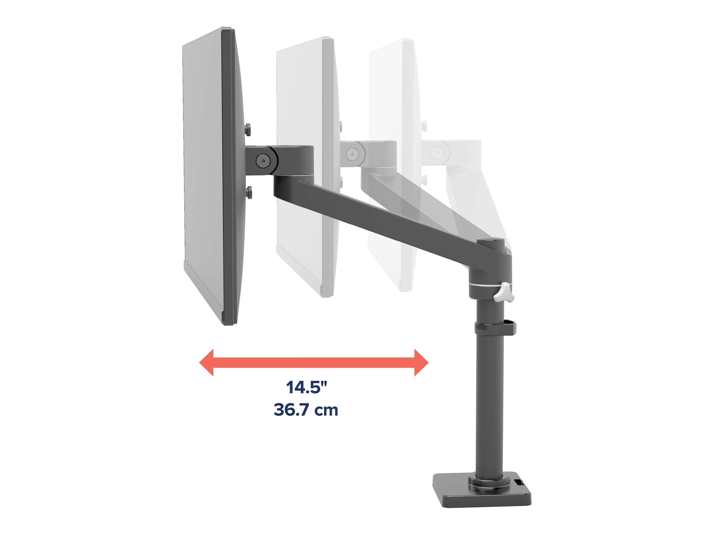 Ergotron NX - Befestigungskit (Gelenkarm, Stange, Pivot, Basis, Arm-Einheit, Befestigungsmaterialien) - für Monitor, Ansicht 5