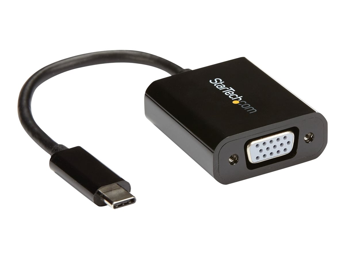 StarTech.com StarTech USB-C to VGA Adapter - Black - 1080p - Video Converter For Your MacBook Pro - USB C to VGA Display Dongle (CDP2VGA)