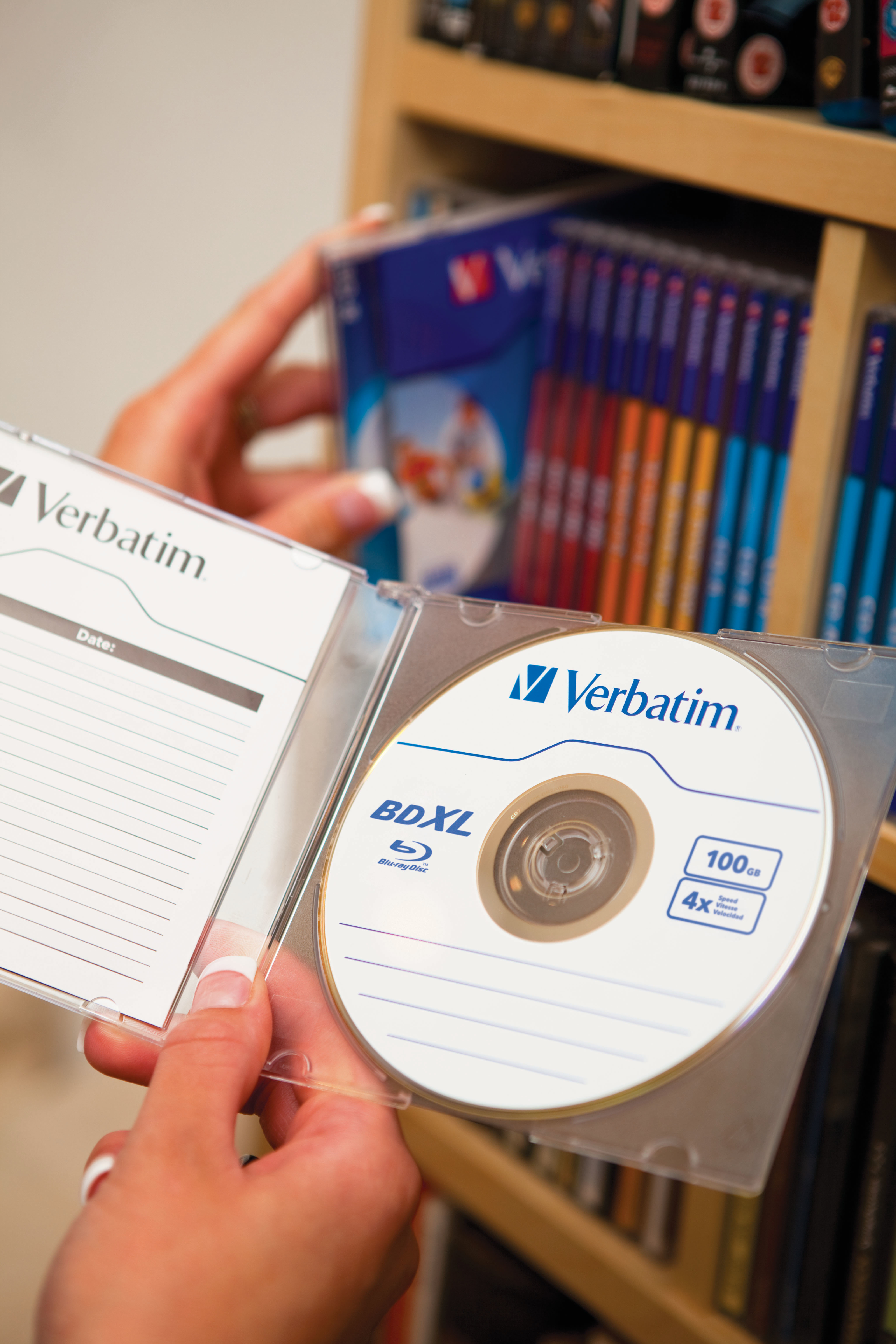 Verbatim 5 x BD-R XL - 100 GB 4x - mit Tintenstrahldrucker bedruckbare Oberfläche - Jewel Case (Schachtel), Ansicht 2