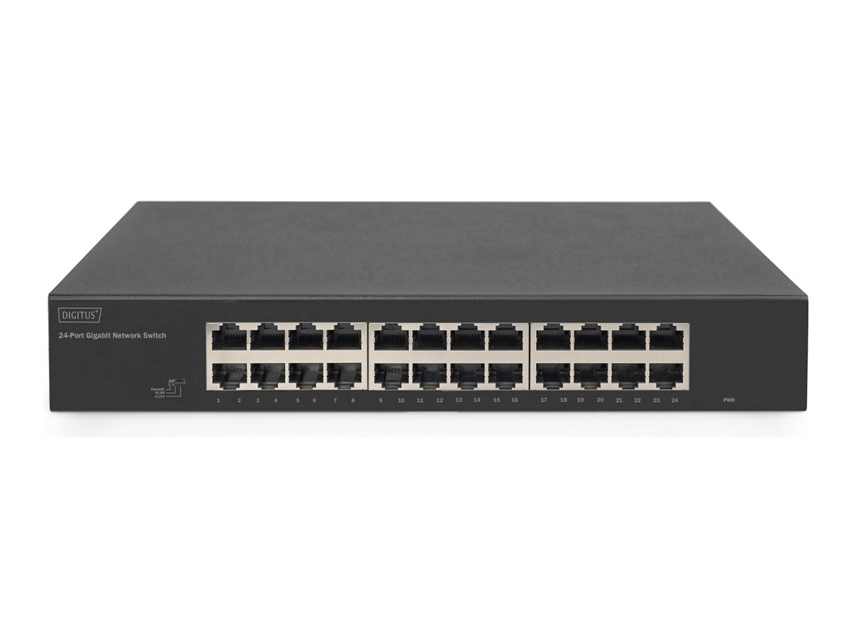 DIGITUS 24-Port Gigabit Switch, 19 Zoll, Unmanaged