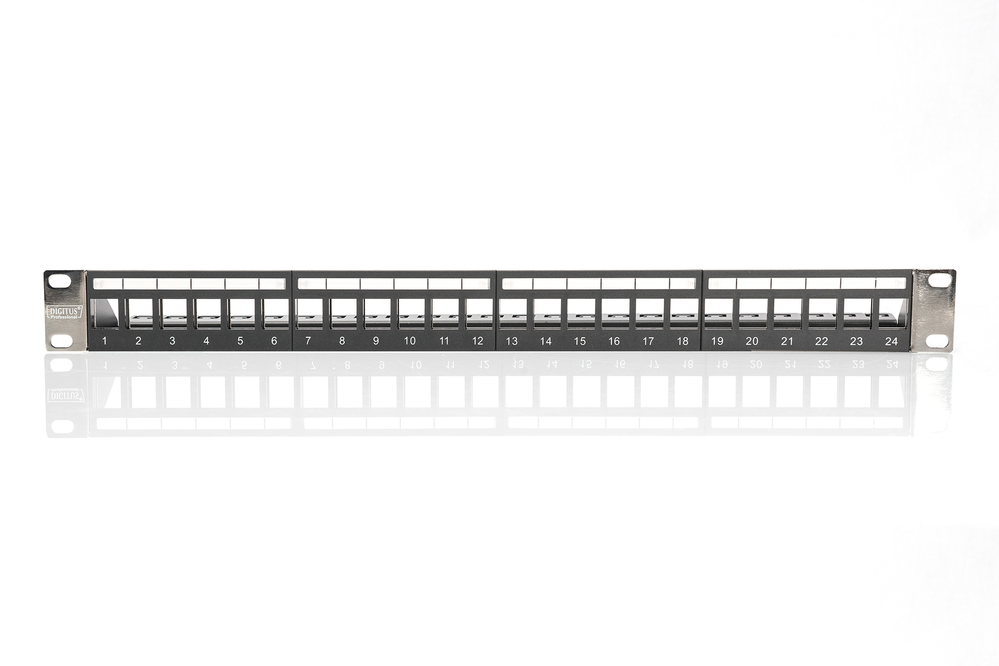 DIGITUS Modulares Patchpanel für Keystone Jacks 1HE - unbestückt, Ansicht 4