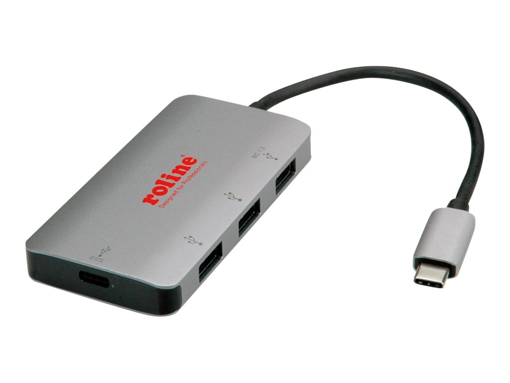 ROLINE Hub - 3 x USB 3.1 Gen 1 + 1 x USB-C (Spannungsversorgung), Ansicht 3