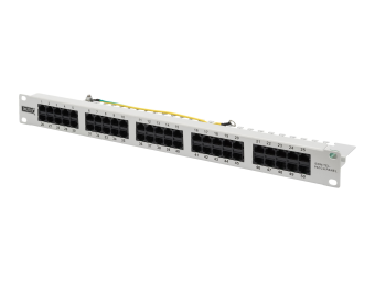 DIGITUS CAT 3 ISDN Patch Panel ungeschirmt grau