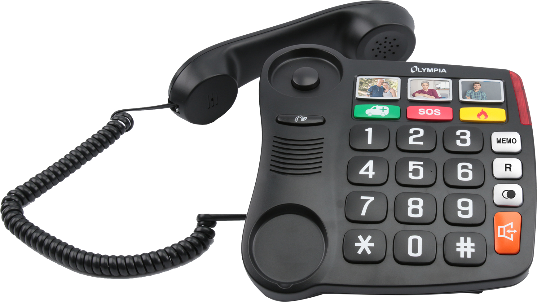 Olympia 4500 - Telefon mit Schnur - Schwarz, Ansicht 2