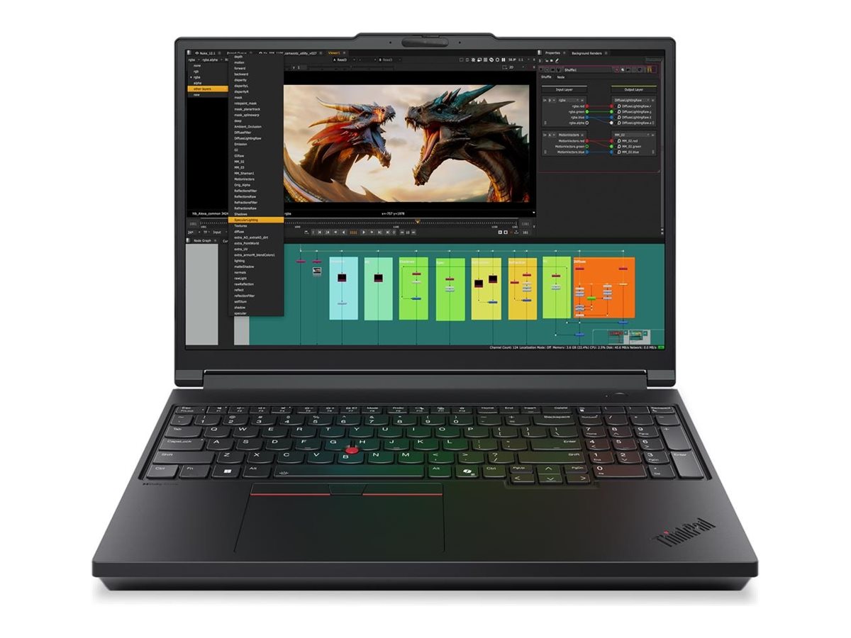 Lenovo ThinkPad P16 Gen 3 21RQ - Intel Core Ultra 7 255HX / 2.4 GHz - Win 11 Pro - RTX PRO 3000 Blackwell - 64 GB RAM - 1 TB SSD TCG Opal Encryption 2, NVMe, Performance - 40.6 cm (16")