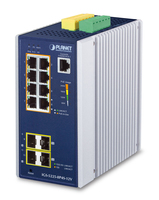 Planet Industrial 8-Port GE PoE+ 2*1G SFP+ 2*2.5G - Switch - 8-Port