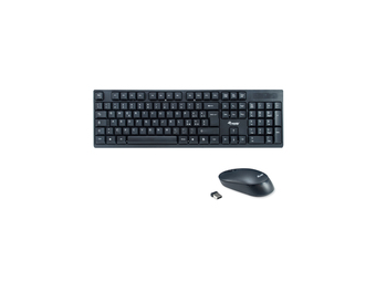 Equip Kabelloses Tastatur und Mausset - IT Layout (QWERTY) - Volle Größe (100%) - Kabellos - RF Wireless - QWERTY - Schwarz - Maus enthalten