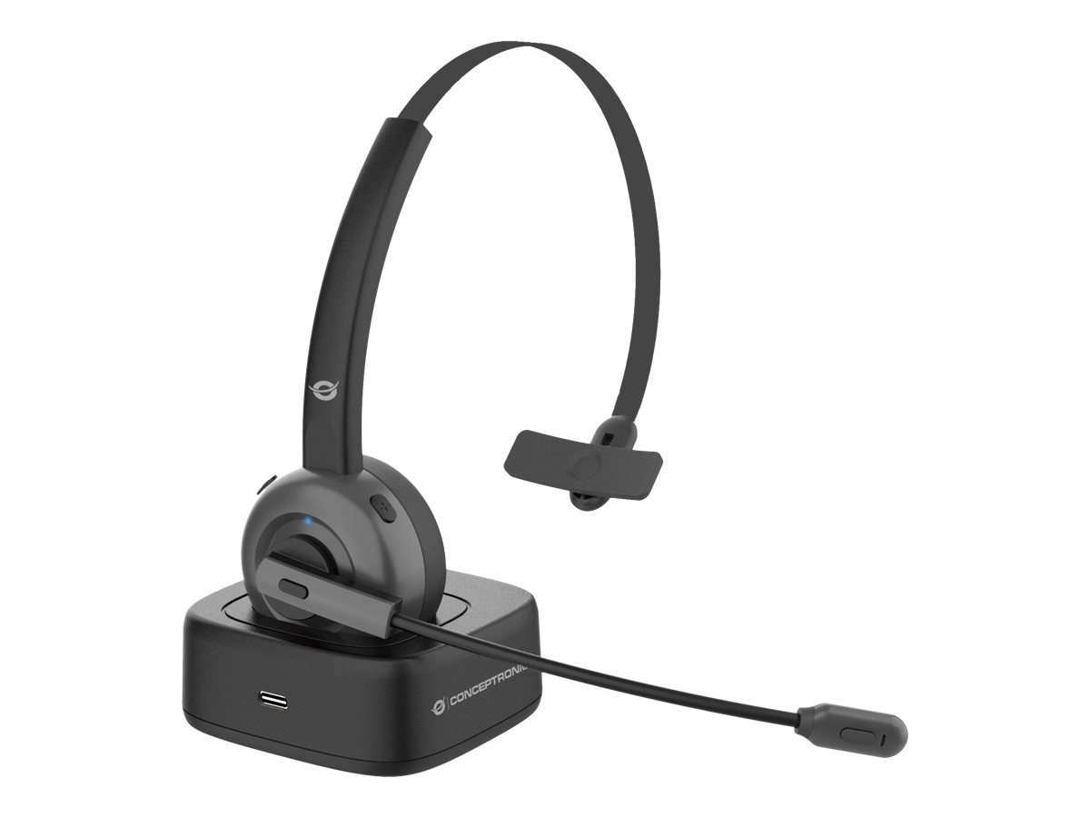 Conceptronic Headset Wireless Bluetooth mit Ladest.+ Ada. sw (POLONA03BDA)