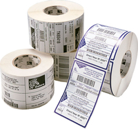 Zebra Z-Select 2000T - Matt - permanenter Acrylklebstoff - beschichtet - perforiert - weiß - 102 x 152 mm 5700 Etikett(en) (12 Rolle(n)