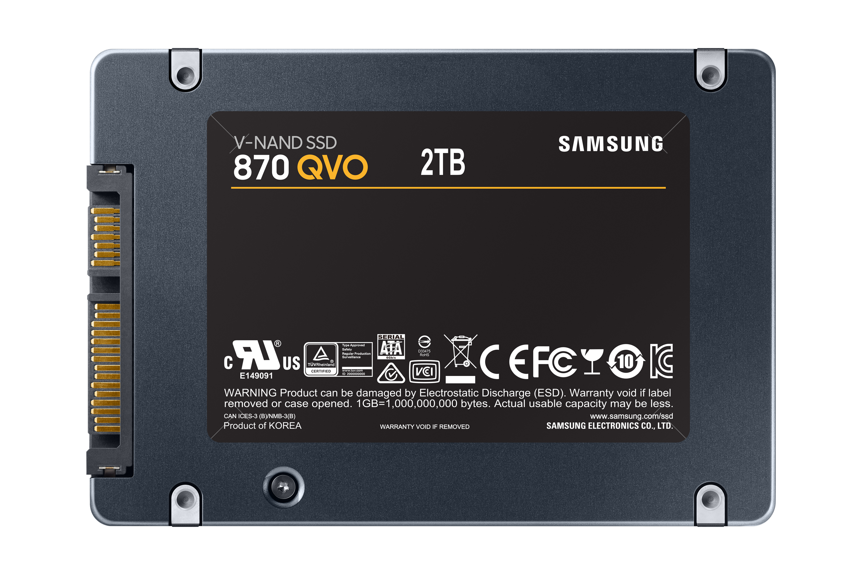 Samsung 870 QVO MZ-77Q2T0BW - SSD - verschlüsselt - 2 TB - intern - 2.5 (6.4 cm), Ansicht 2