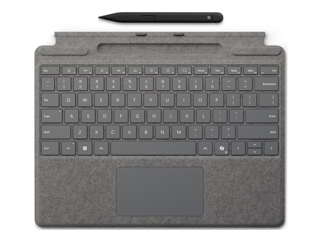 Microsoft Surface Pro Keyboard - Tastatur - mit Trackpad Beschleunigungsmesser Surface Slim Pen 2 Ablage- und Ladeschale