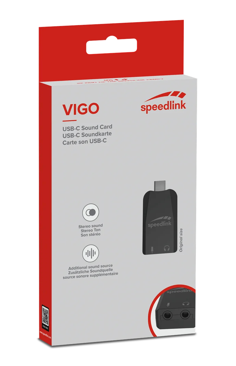 SPEEDLINK VIGO USB-C Soundkarte schwarz - Soundkarte, Ansicht 2