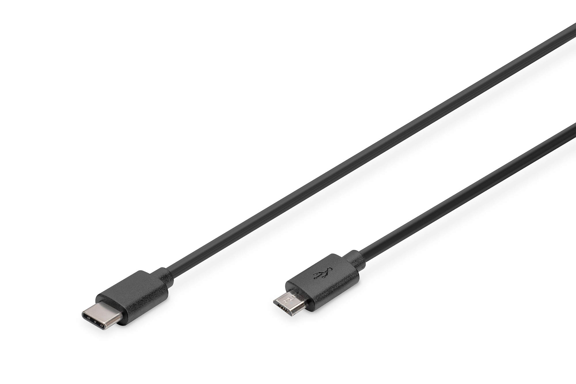 DIGITUS USB Type-C Anschlusskabel, 1,8 m, USB C, Micro-USB B, USB 3.2 Gen 1 (3.1 Gen 1), Männlich/Männlich, Schwarz