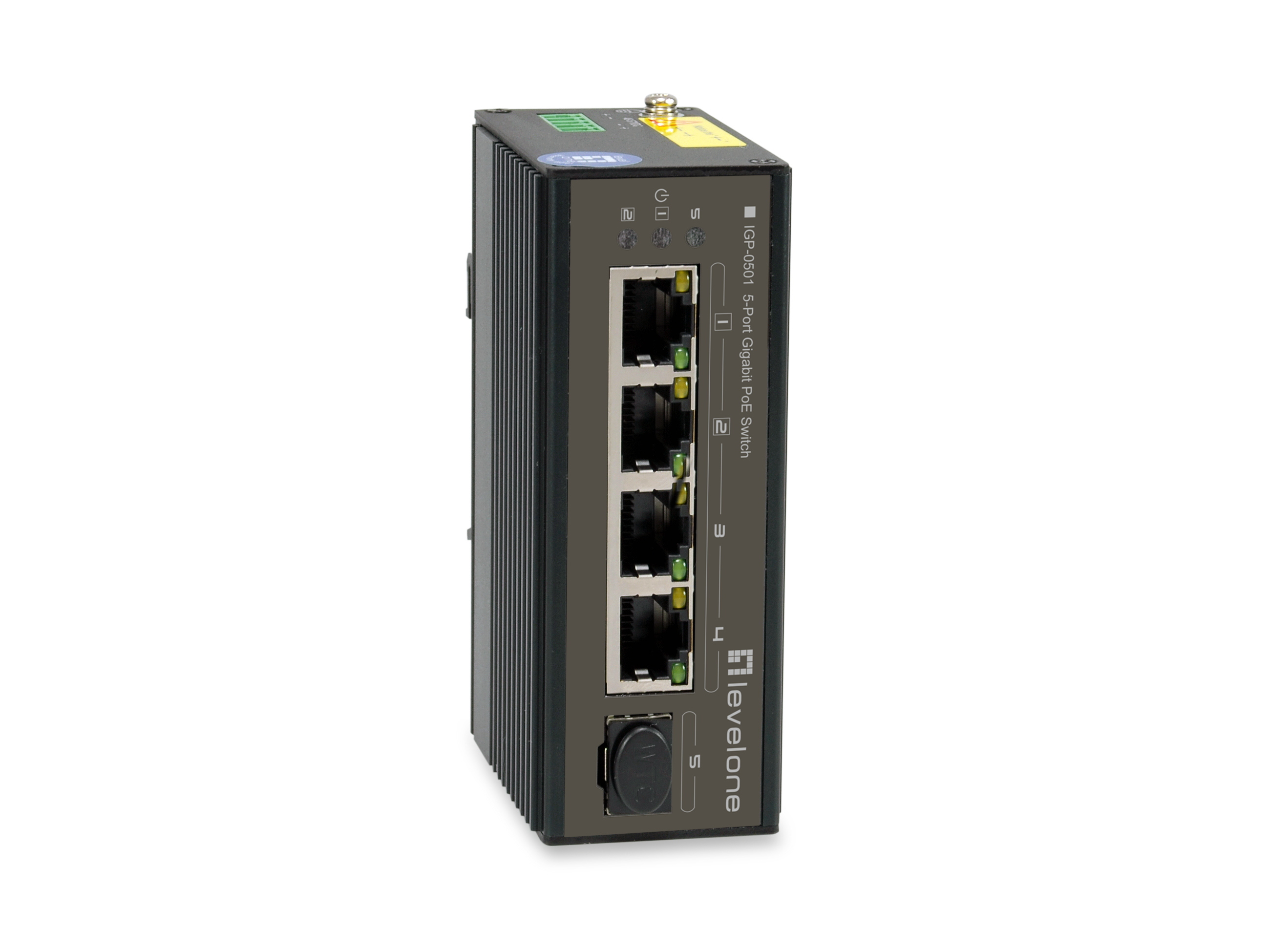 LevelOne IGP-0501 - Switch - 4 x 10/100/1000 (PoE+), Ansicht 2