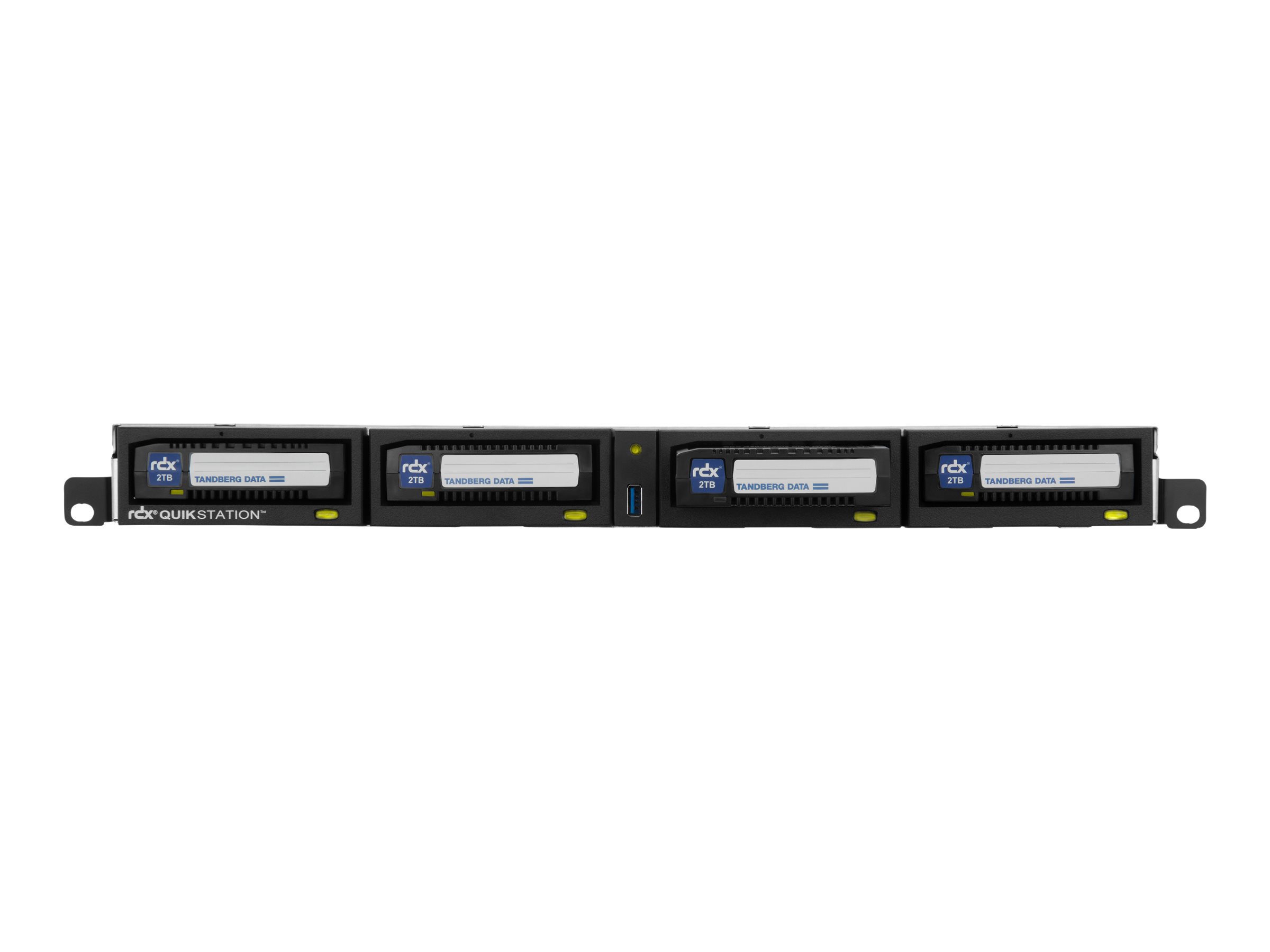 Overland Tandberg RDX QuikStation 4 - Disk-Bibliothek - RDX Kartusche x 4 - Gigabit Ethernet - Rack - einbaufähig