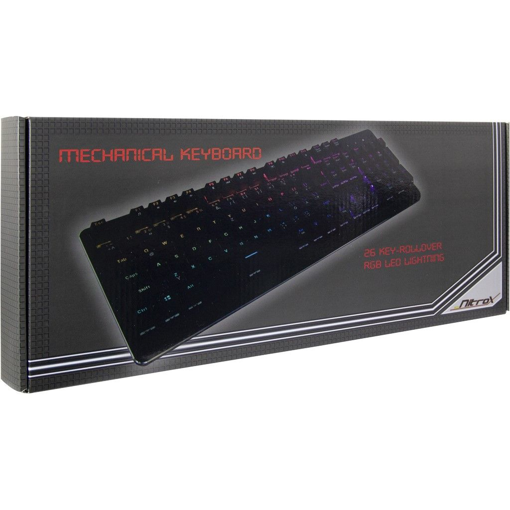 Inter-Tech Nitrox NK-2000ME - Tastatur - Hintergrundbeleuchtung - TL: US, QWERTY, Ansicht 4