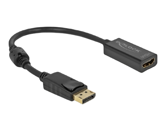 Delock Videoadapter - DisplayPort männlich eingerastet zu HDMI weiblich, Ansicht 3