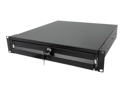 Intellinet 19" Storage Drawer, 2U, Lockable, 466mm Depth, Black - Rack Storage Drawer - Schwarz, RAL 9005 - 2U - 48.3 cm (19")