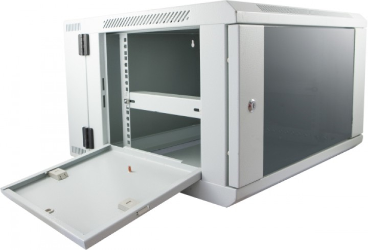 ALLNET SMB6606, 23 kg, Grau - 19 Wandgehäuse - 6HE - 2-teilig - T600mm - Lichtgrau, Ansicht 3