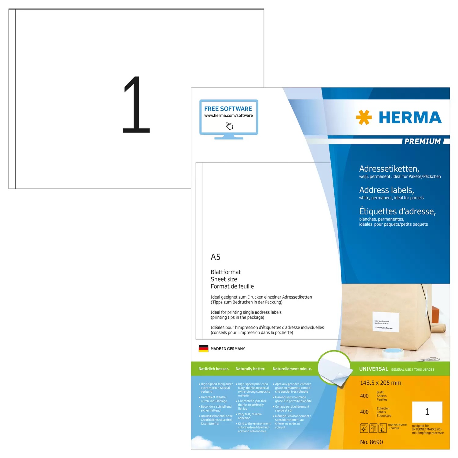 HERMA Premium - Papier - matt - permanent selbstklebend, Ansicht 4