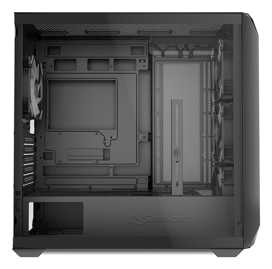 Sharkoon Gehäuse MK3 RGB Micro-ATX 1x Glas schwarz - Tower - ATX, Ansicht 4