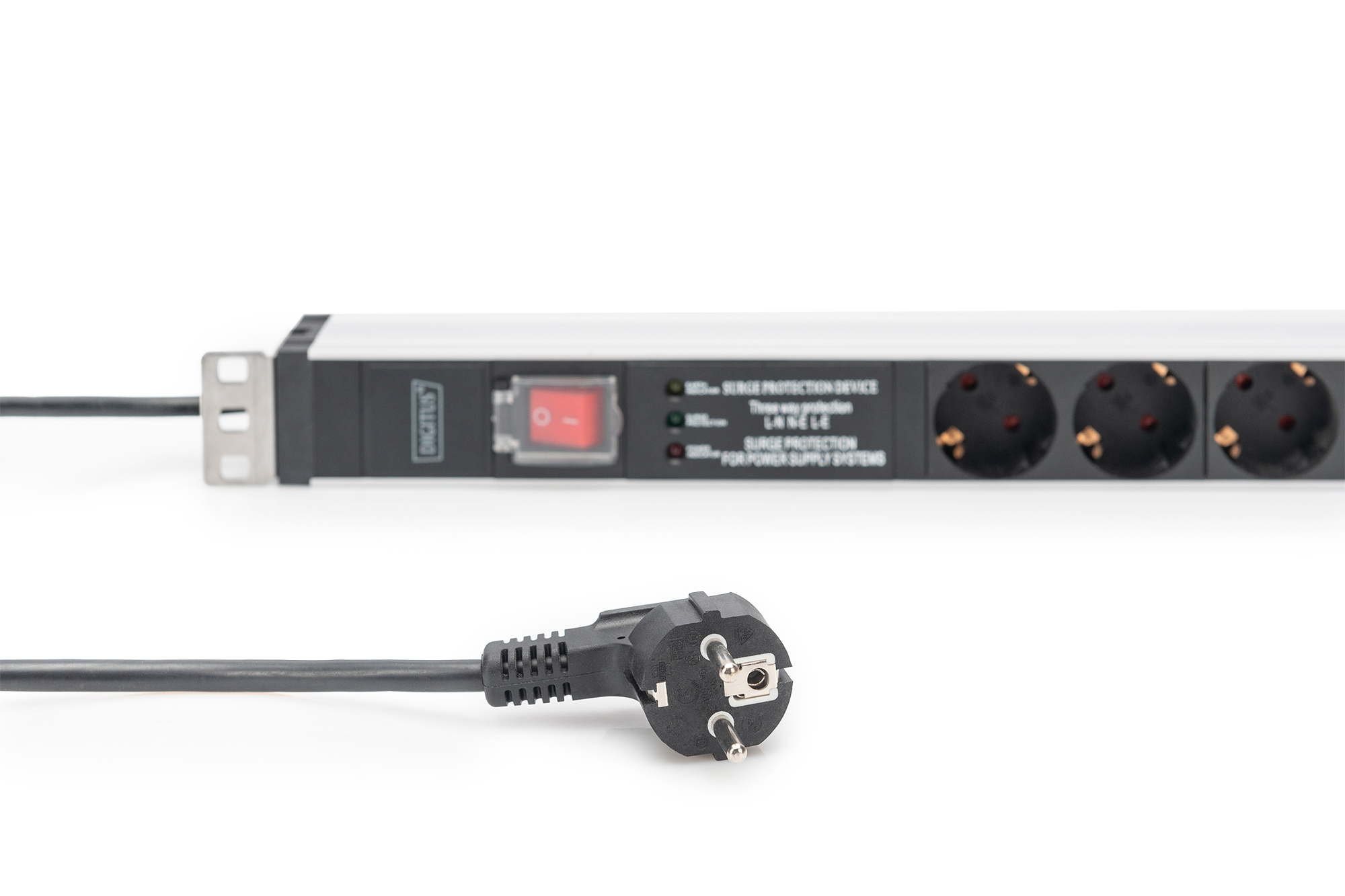 DIGITUS Stromverteilungseinheit (Rack - einbaufähig) - Wechselstrom 230 V - 3600 VA - 1-phasig, Ansicht 4