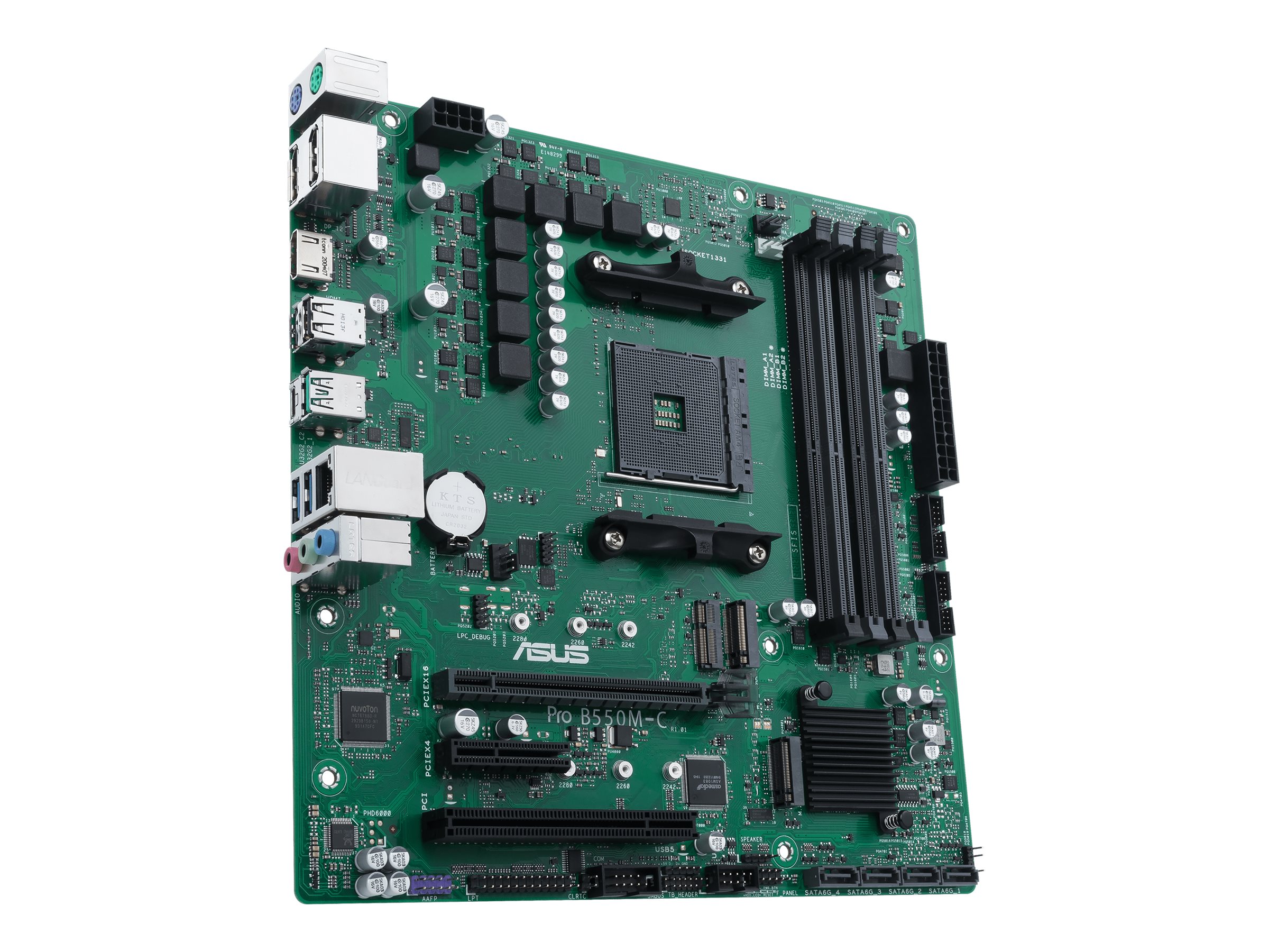 ASUS Pro B550M-CCSM - Motherboard - micro ATX - Socket AM4 - AMD B550 Chipsatz - USB-C Gen2 USB 3.2 Gen 1 USB 3.2 Gen 2 - Gigabit LAN - Onboard-Grafik (CPU erforderlich)