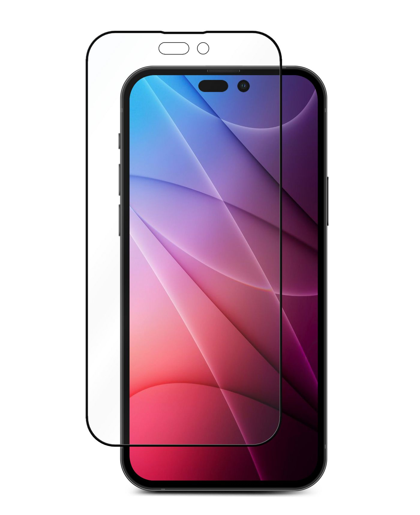 eSTUFF Titan Shield - Bildschirmschutz für Handy - Bulk, vollflächig - Glas - Rahmenfarbe schwarz (Packung mit 50), Ansicht 2