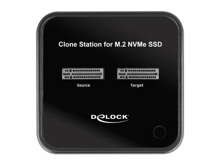 Delock SSD-Dockingstation mit Klon-Funktion Schächte: 2 - M.2 - M.2 NVMe Card - USB 3.2 (Gen 2), Ansicht 3