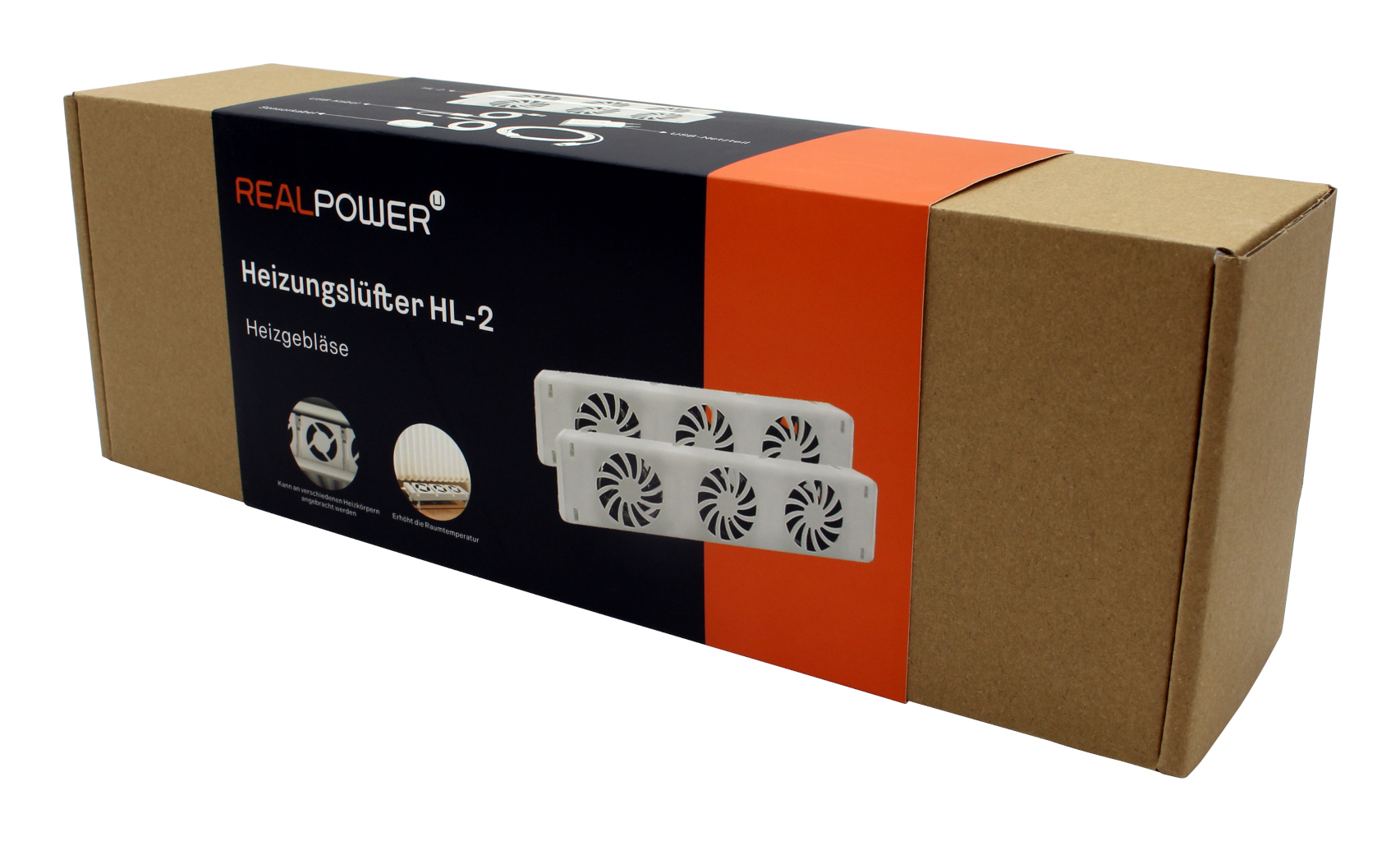 RealPower Heizungslüfter HL-2.2er Set mit 3 Ventilatoren, Ansicht 2