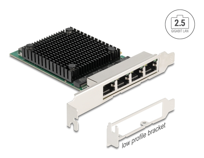 Delock Netzwerkadapter - PCIe 2.1 x4 Low-Profile, Ansicht 2