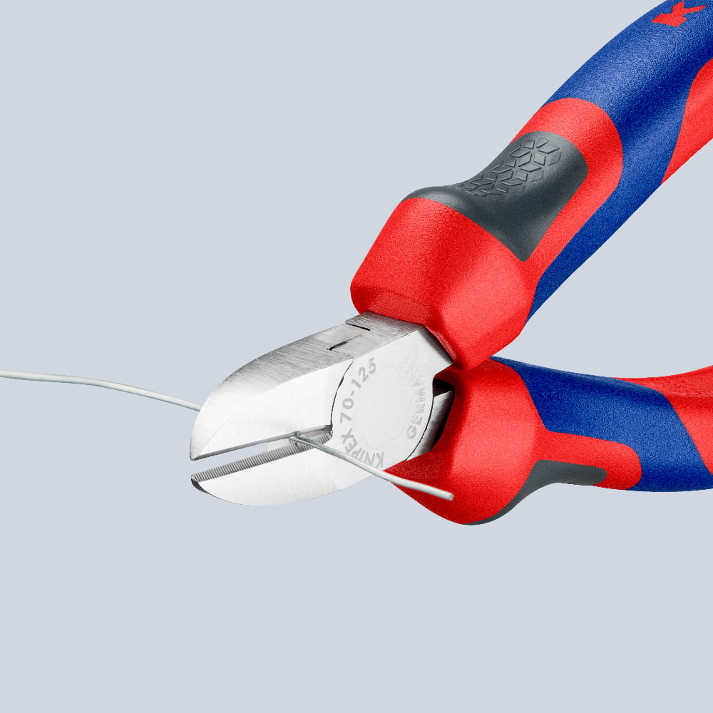 KNIPEX 70 05 125 - Diagonale Zange - Kunststoff - Blau - Rot - 125 mm, Ansicht 4