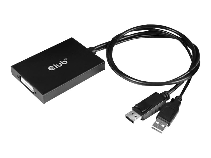 Club 3D DisplayPort/DVI-Adapter - Dual Link - USB (nur Strom) - DisplayPort (M) zu DVI-D (W) - DisplayPort 1.2a - 60 cm, Ansicht 3
