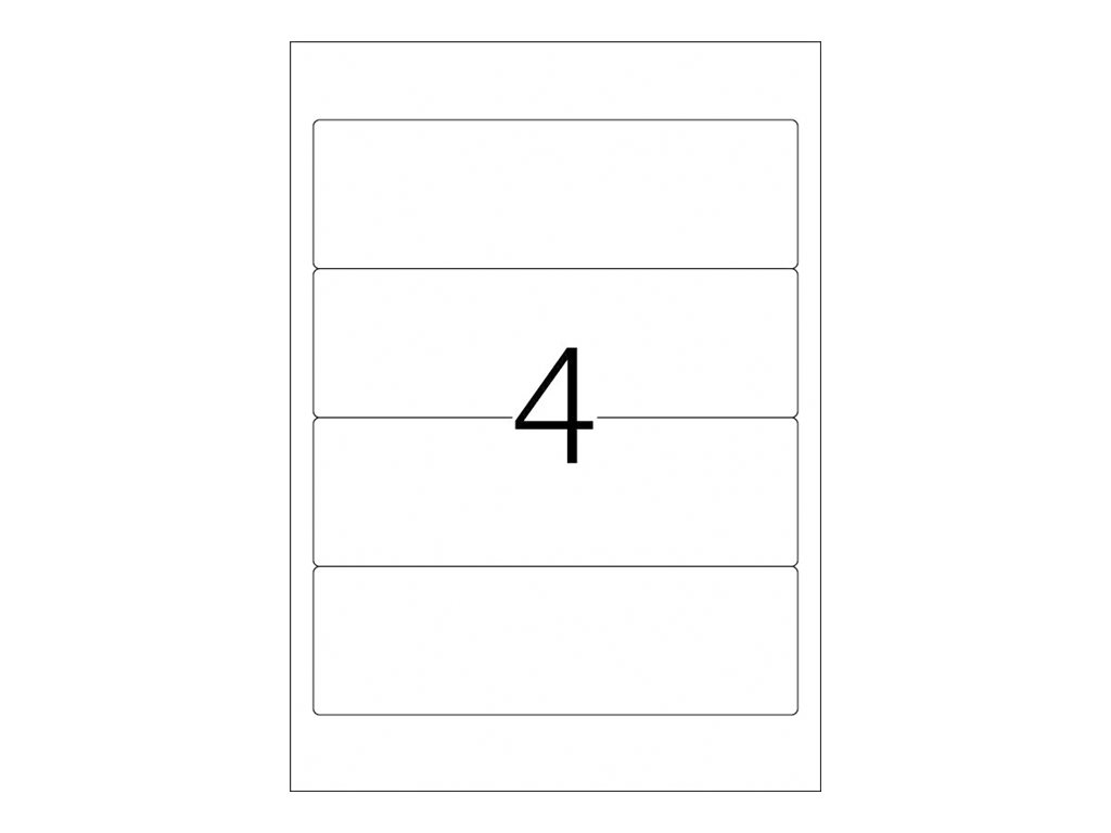HERMA Special - Papier - matt - permanent selbstklebend - weiß - 192 x 59 mm 400 Etikett(en) (100 Bogen x 4)