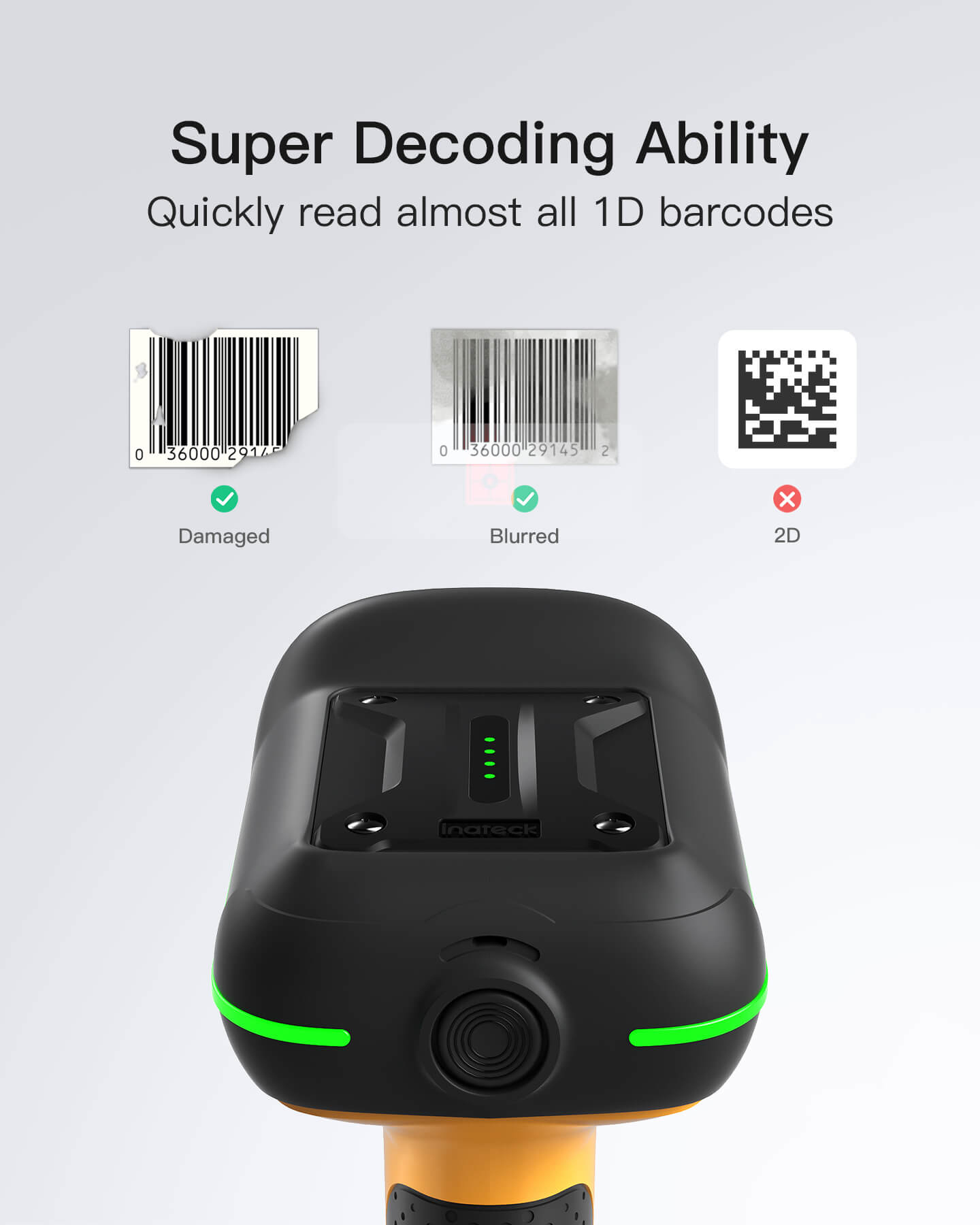 Inateck Barcodescanner 61 black[BCST-61_black] - Barcode-Scanner, Ansicht 2