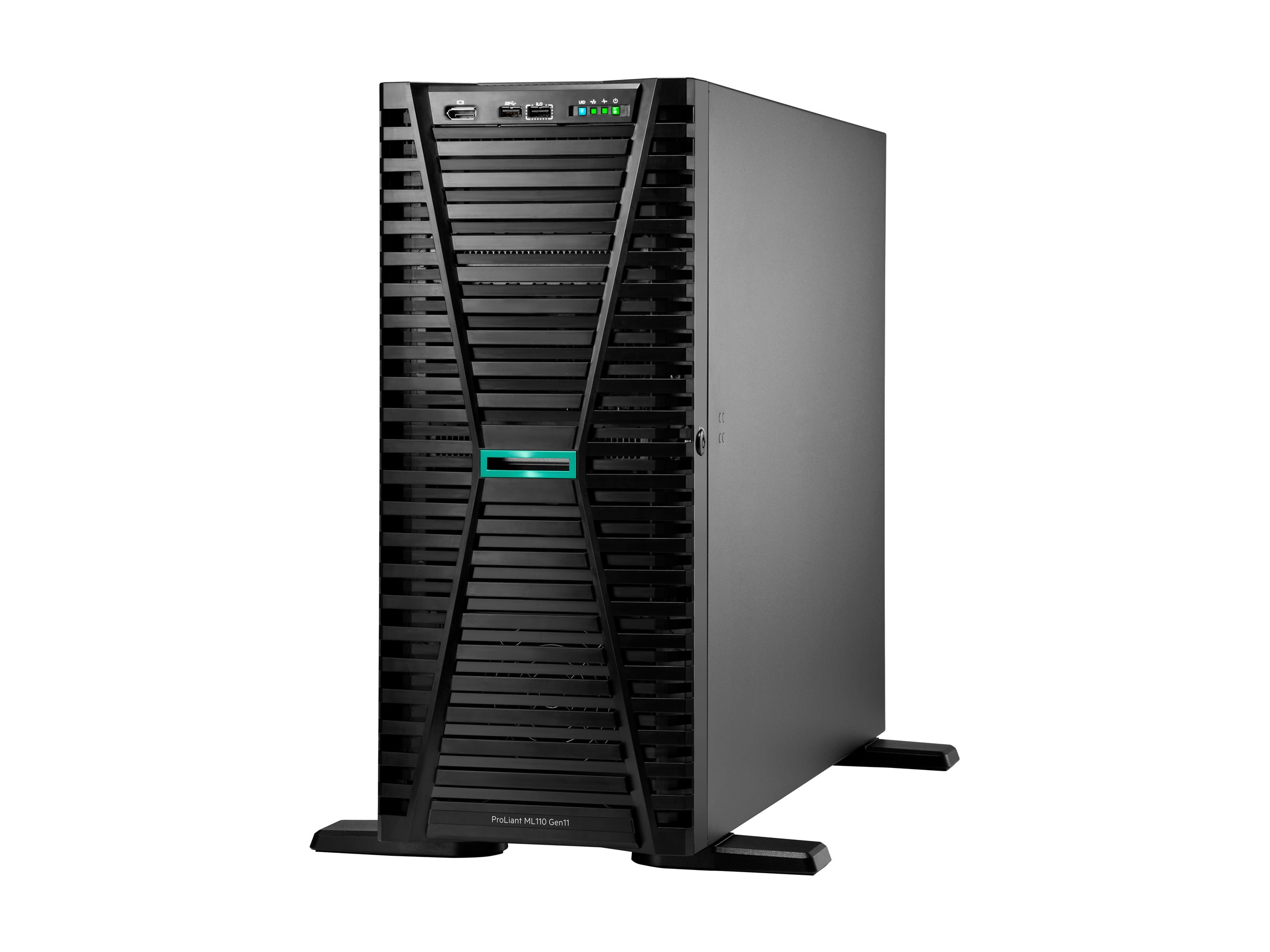 HPE ProLiant ML110 Gen11 - Server - Tower - 4.5U - 1-Weg - 1 x Xeon Silver 4510 / 2.4 GHz - RAM 64 GB - SATA/SAS/NVMe - Hot-Swap 6.4 cm (2.5")