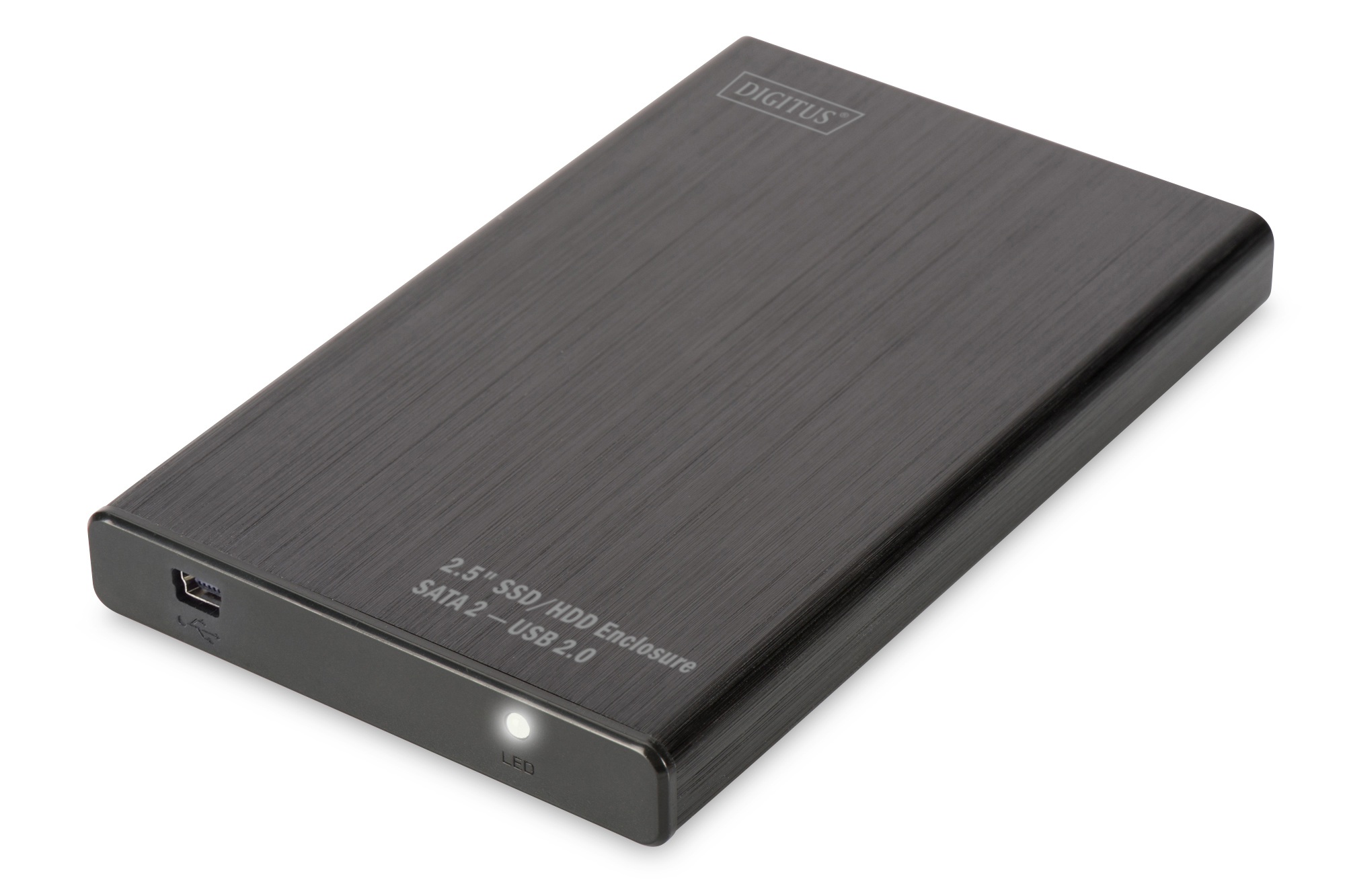 DIGITUS | Externes Gehäuse 2,5" SATA I-II SSD/HDD Alu schwarz