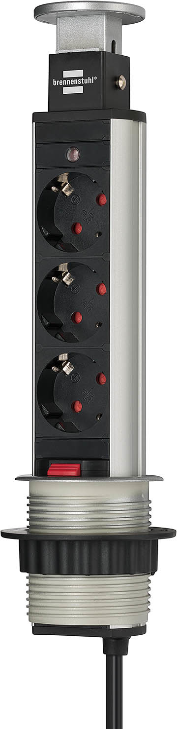 Brennenstuhl Tower Power Tischsteckdosenleiste 3-fach, Ansicht 2