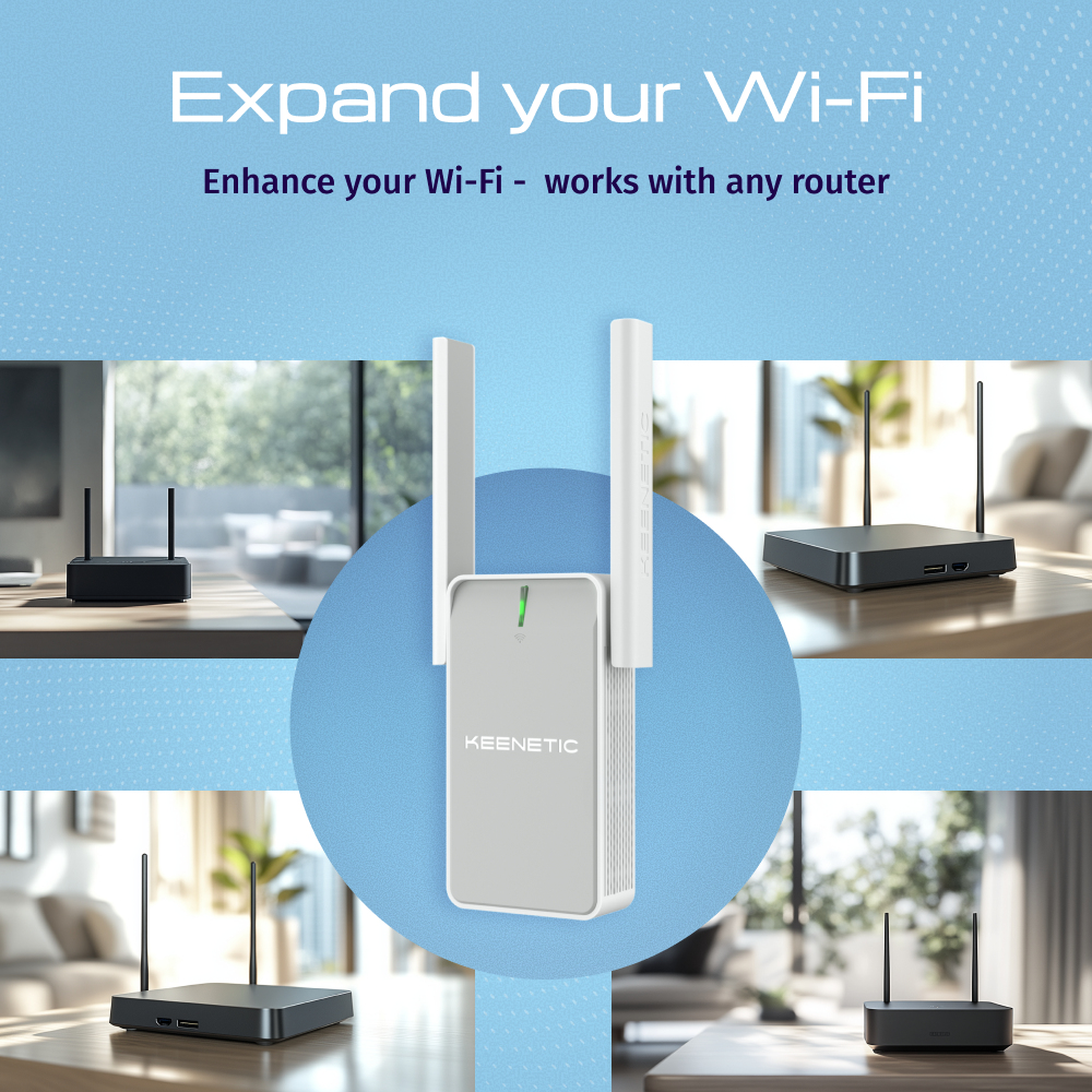 KEENETIC Buddy 4 KN-3211-01-EU N300 Mesh Wi-Fi 4 Extender, Ansicht 3