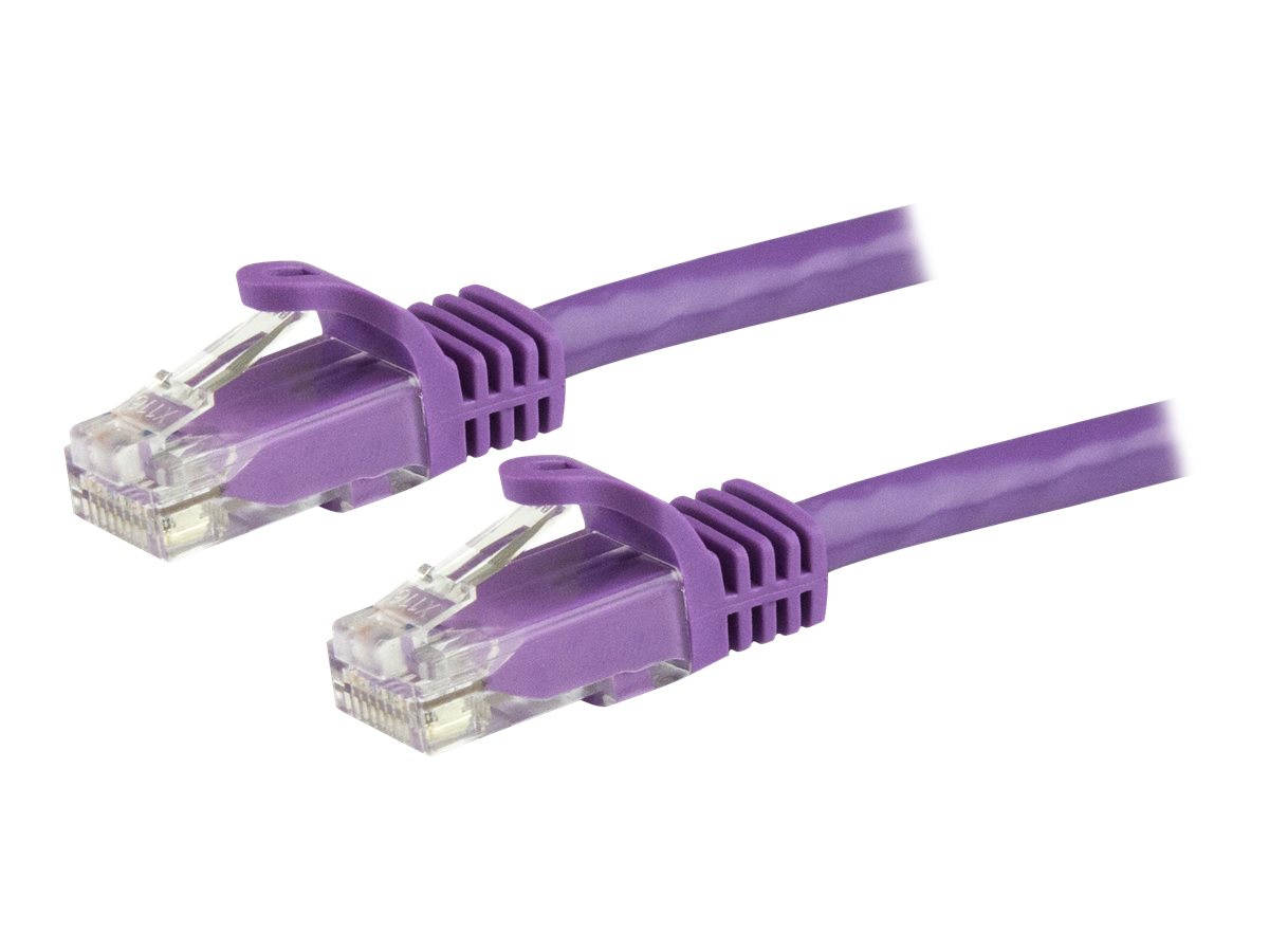 StarTech.com 7.5m CAT6 Ethernet Cable, 10 Gigabit Snagless RJ45 650MHz 100W PoE Patch Cord, CAT 6 10GbE UTP Network Cable w/Strain Relief, Purple, Fluke Tested/Wiring is UL Certified/TIA - Category 6 - 24AWG (N6PATC750CMPL) - Patch-Kabel - RJ-45 (M) ...
