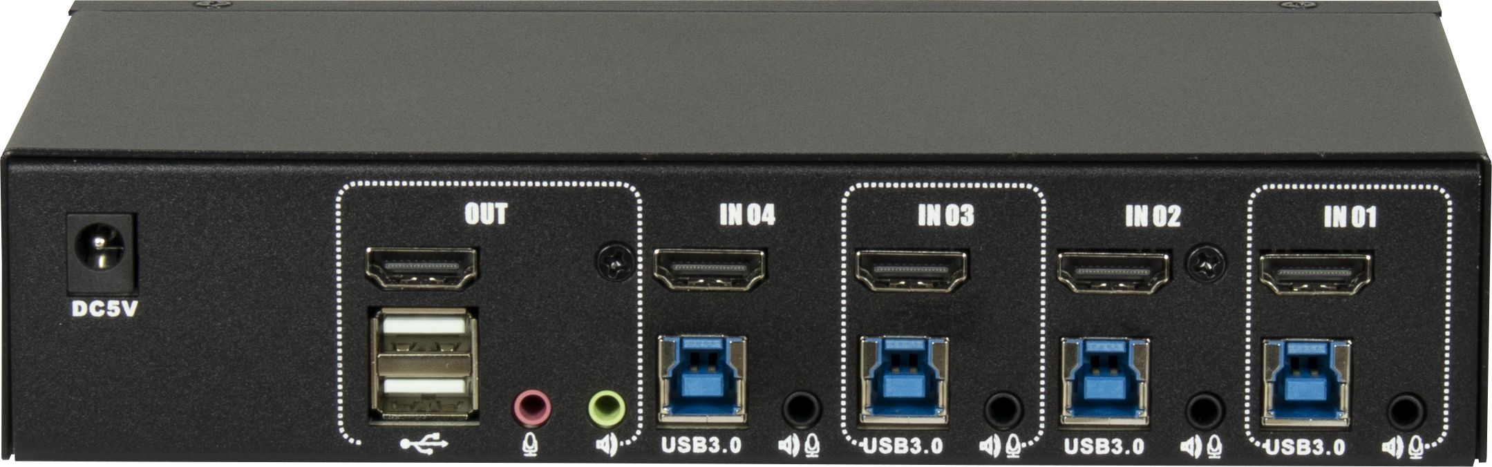 Inter-Tech IPC KVM Switch AC-41HUS HDMI 4Ka60Hz - Switch, Ansicht 4